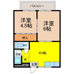 コーポ三溝の物件間取画像